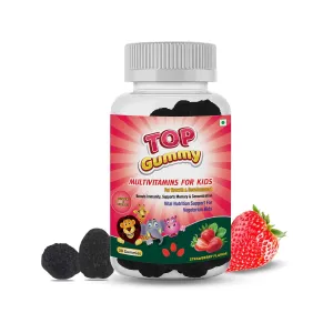 Top Gummy Multivitamins for Kids with 16 Vitamins & Minerals - Kids Growth, Development & Immunity | Kids Health | Gluten, Soy & Dairy Free - 30 Gummies (Strawberry Flavor)