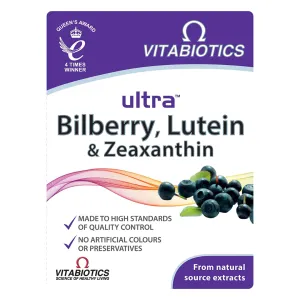 Vitabiotics Ultra Bilberry, Lutein and Zeaxanthin 30 Tablets (A)