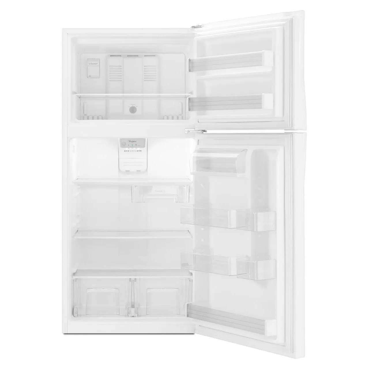 Whirlpool 30-inch, 19.14 cu.ft. Freestanding Top Freezer Refrigerator with Flexi-Slide™ Bin WRT519SZDW