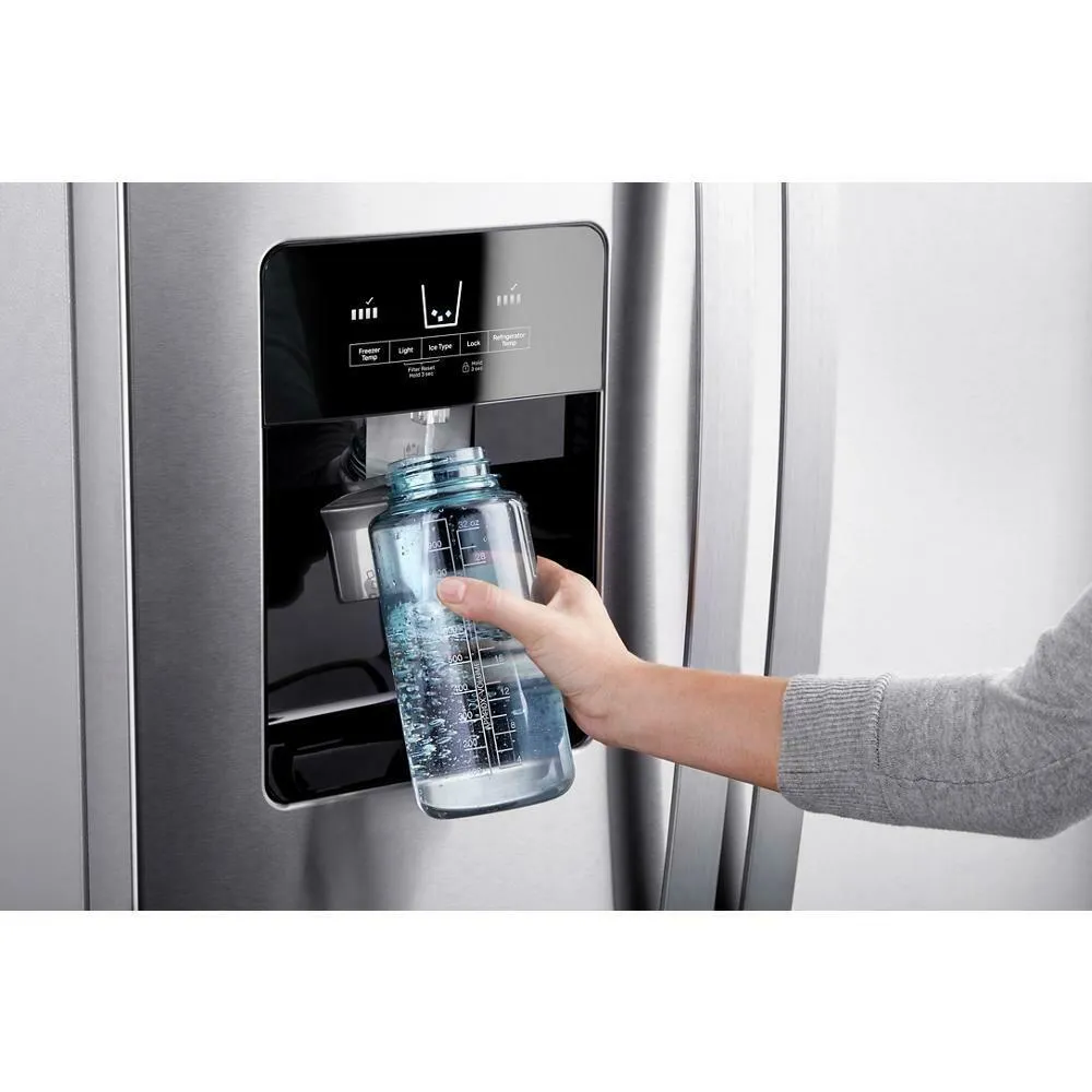 Whirlpool WRS321SDHZ 33-inch Wide Side-by-Side Refrigerator - 21 cu. ft.