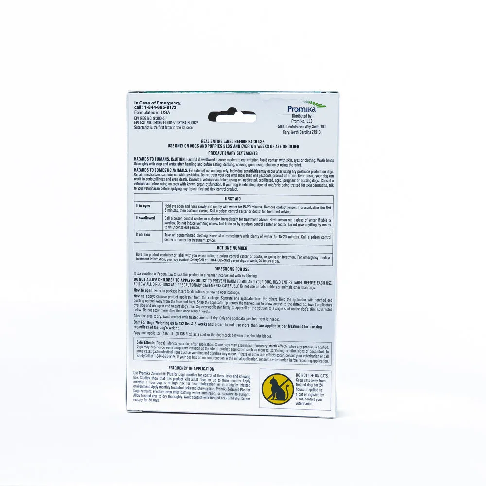 Zoguard Plus for Dogs 89-132lb 3 Pack