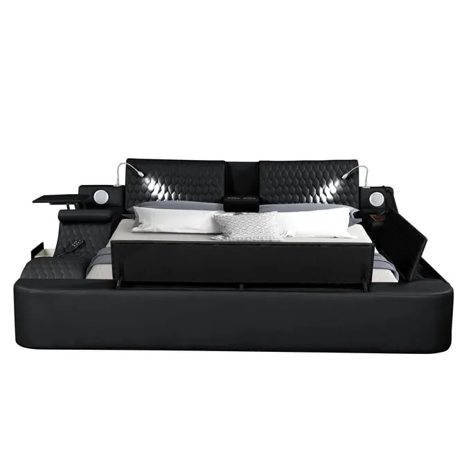 Zoya Smart Multi-Functional Black Bed